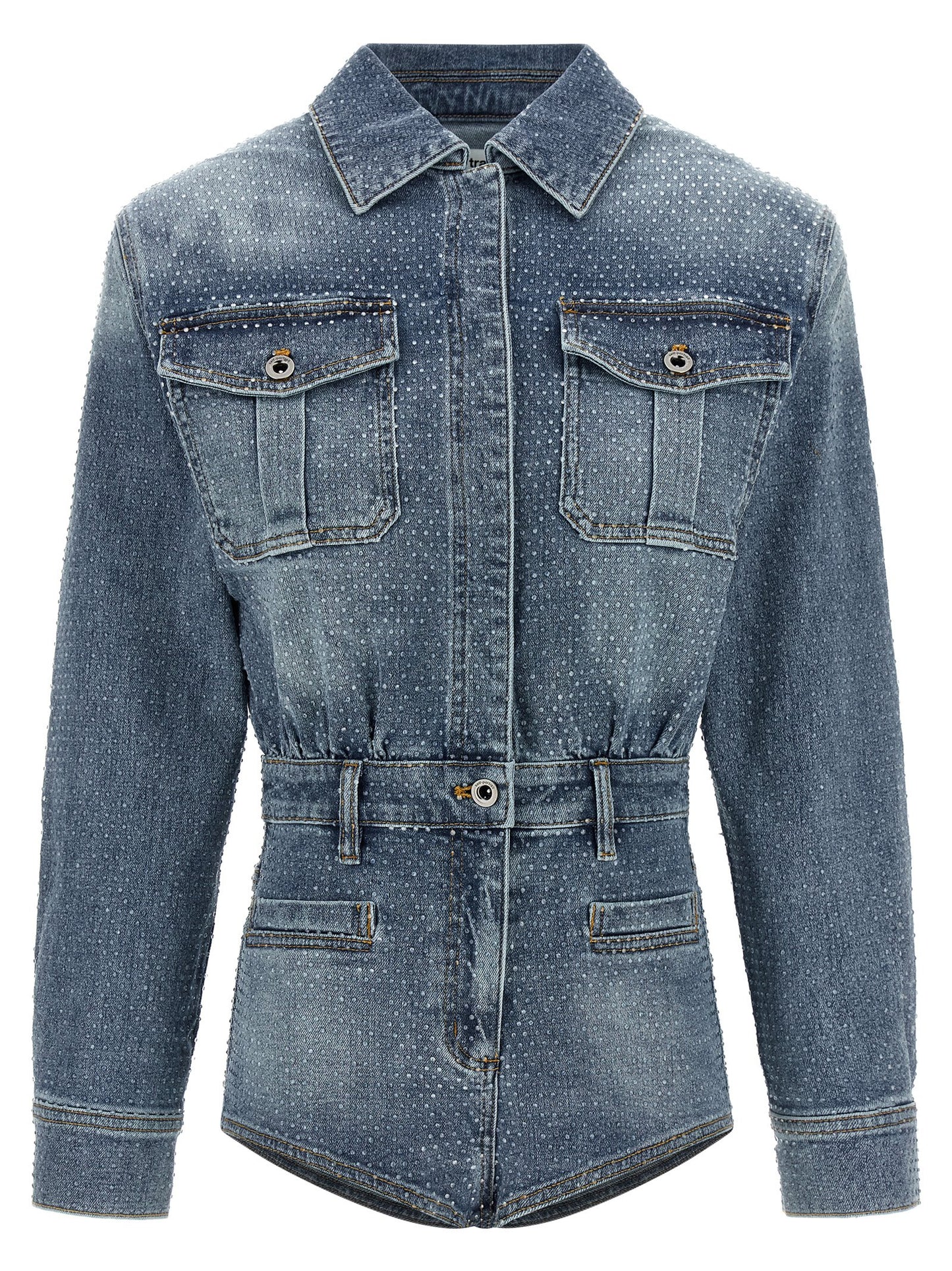 Self Portrait Women 'Rhinestone Denim' Jumpsuit SELF-PORTRAIT