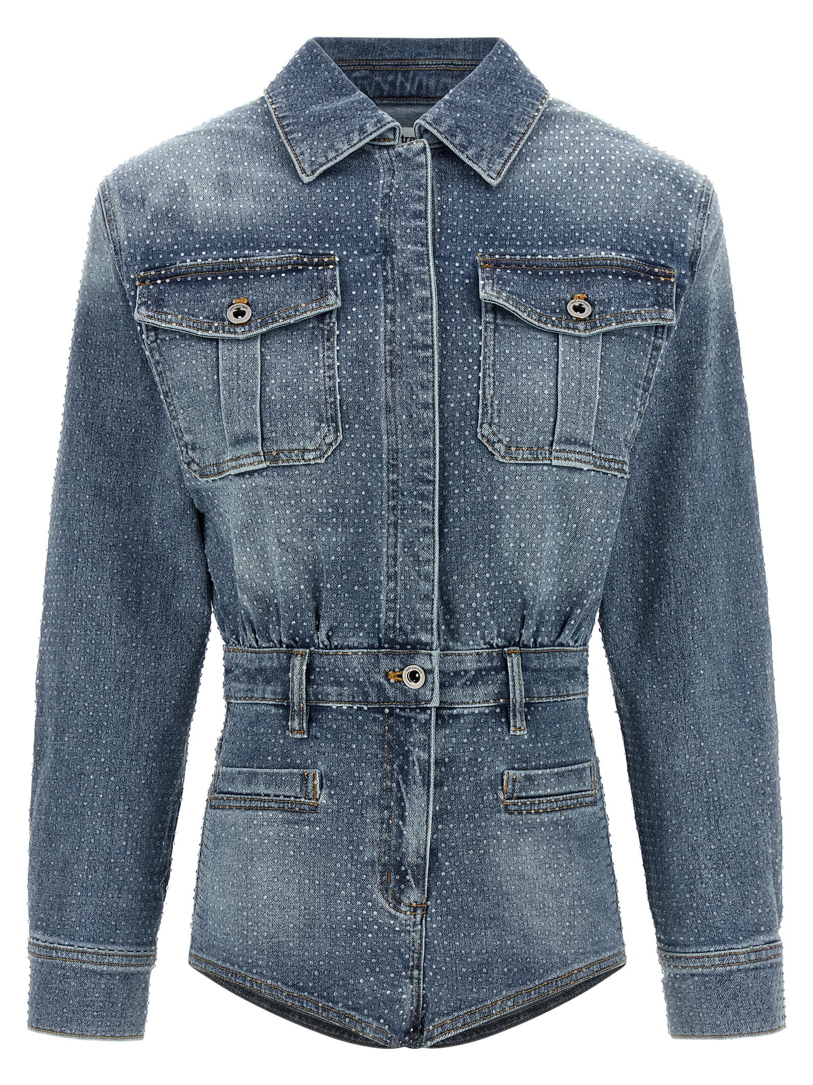 Self Portrait Women 'Rhinestone Denim' Jumpsuit SELF-PORTRAIT