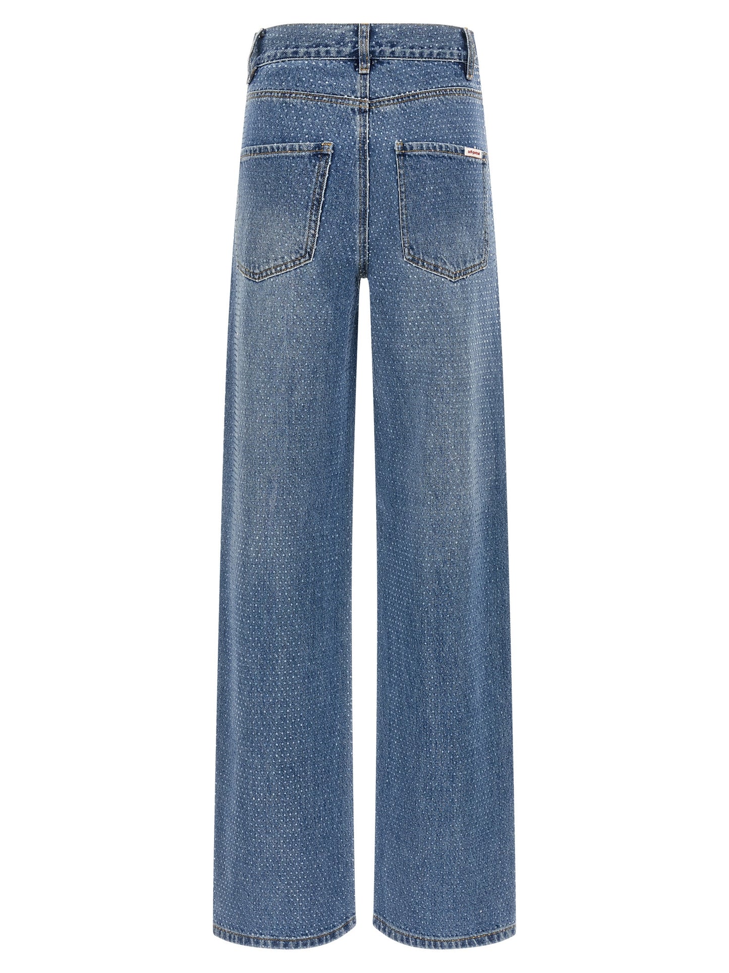 Self Portrait Women 'Rhinestone Denim Straight Leg' Jeans SELF-PORTRAIT