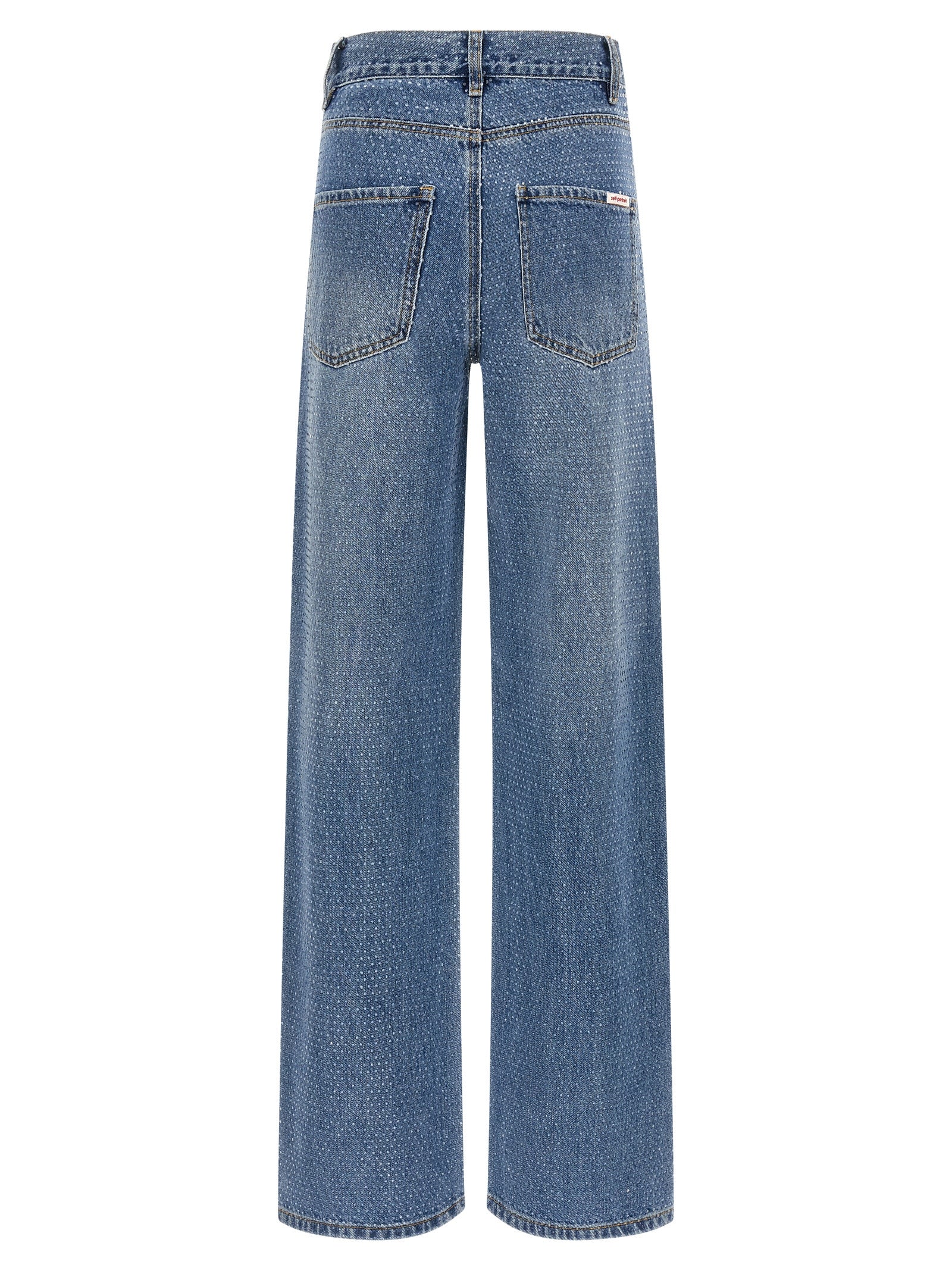 Self Portrait Women 'Rhinestone Denim Straight Leg' Jeans SELF-PORTRAIT