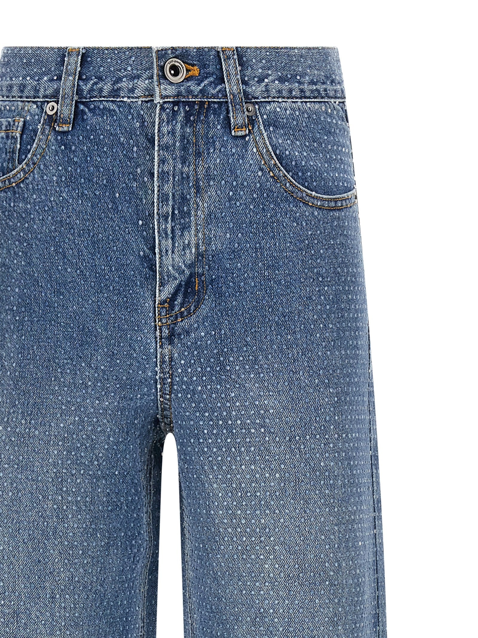 Self Portrait Women 'Rhinestone Denim Straight Leg' Jeans SELF-PORTRAIT