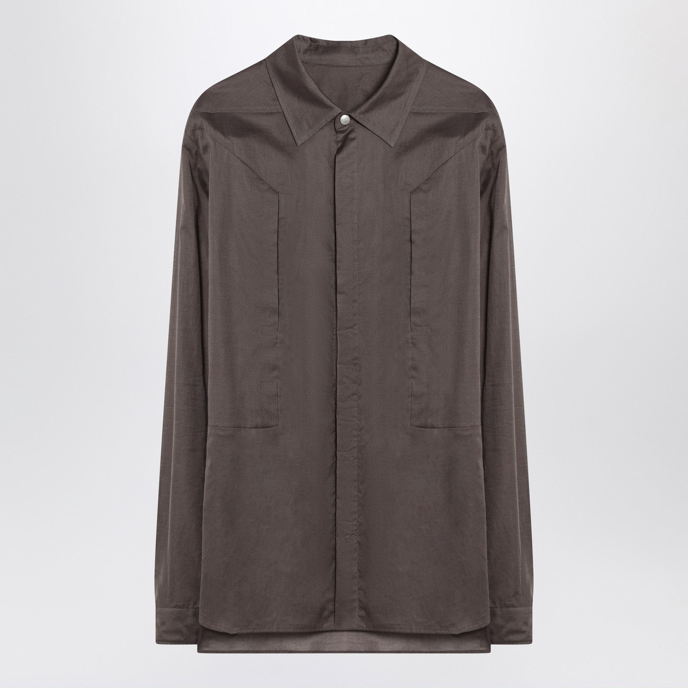 Rick Owens Dust-Coloured Cotton Shirt Men RICK OWENS