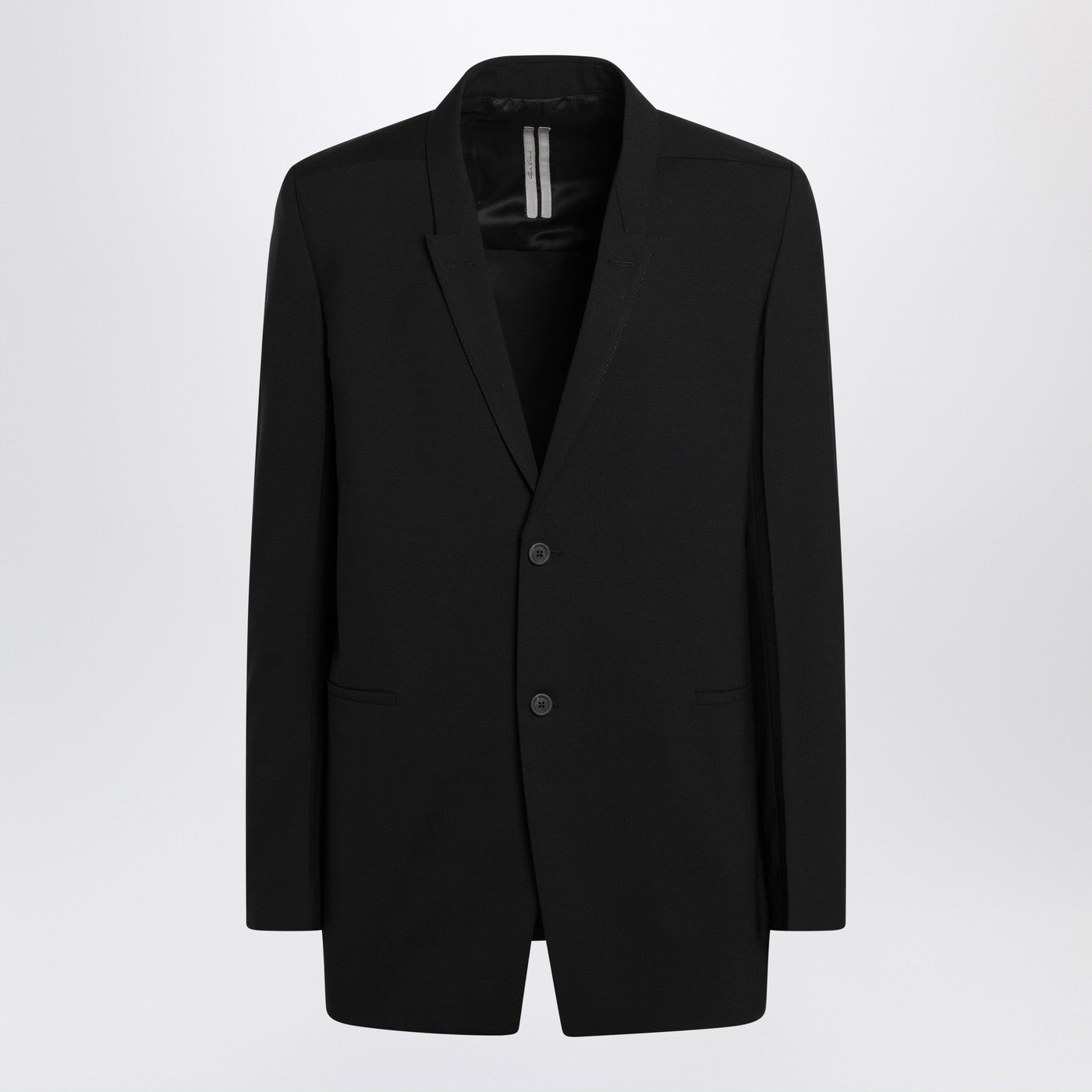 Rick Owens Single-Breasted Wool Jacket Black Men RICK OWENS