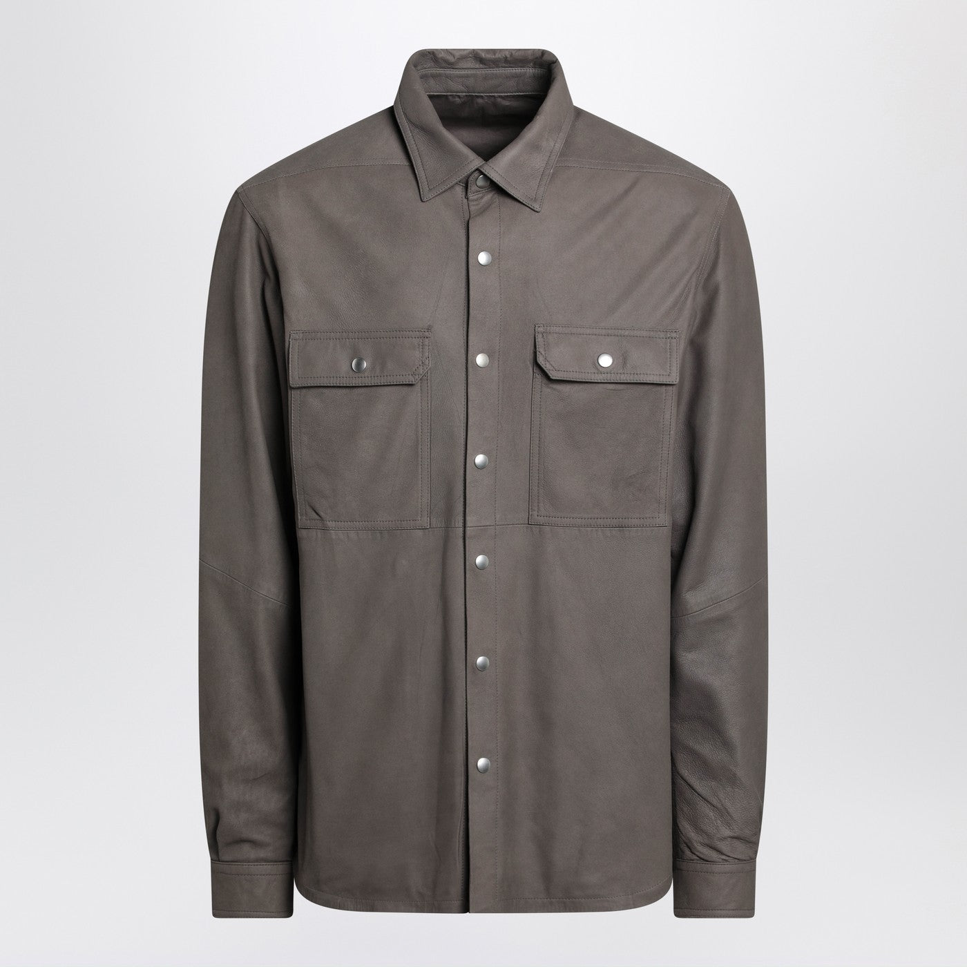 Rick Owens Mud-Colored Cotton-Blend Shirt Men RICK OWENS