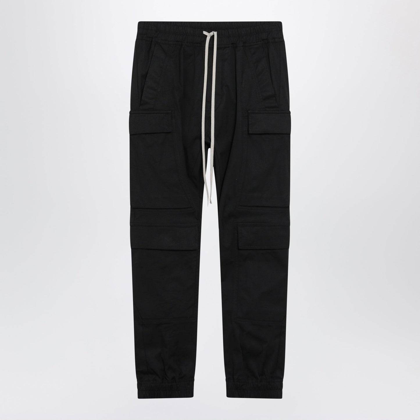 Rick Owens Mastodon Megacargo Trousers In Black Cotton Men RICK OWENS