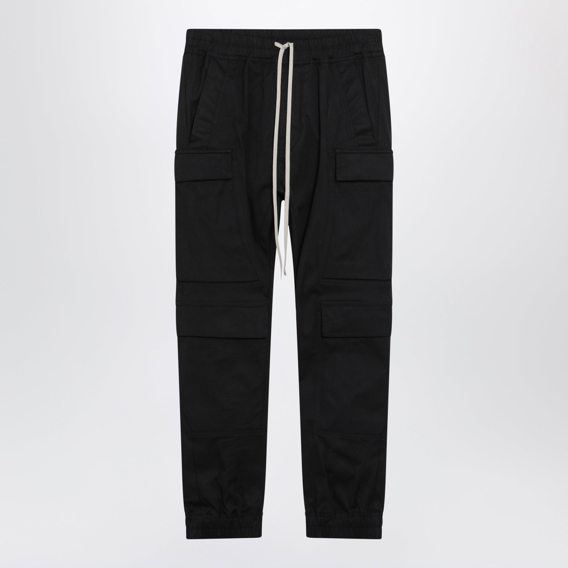 Rick Owens Mastodon Megacargo Trousers In Black Cotton Men RICK OWENS
