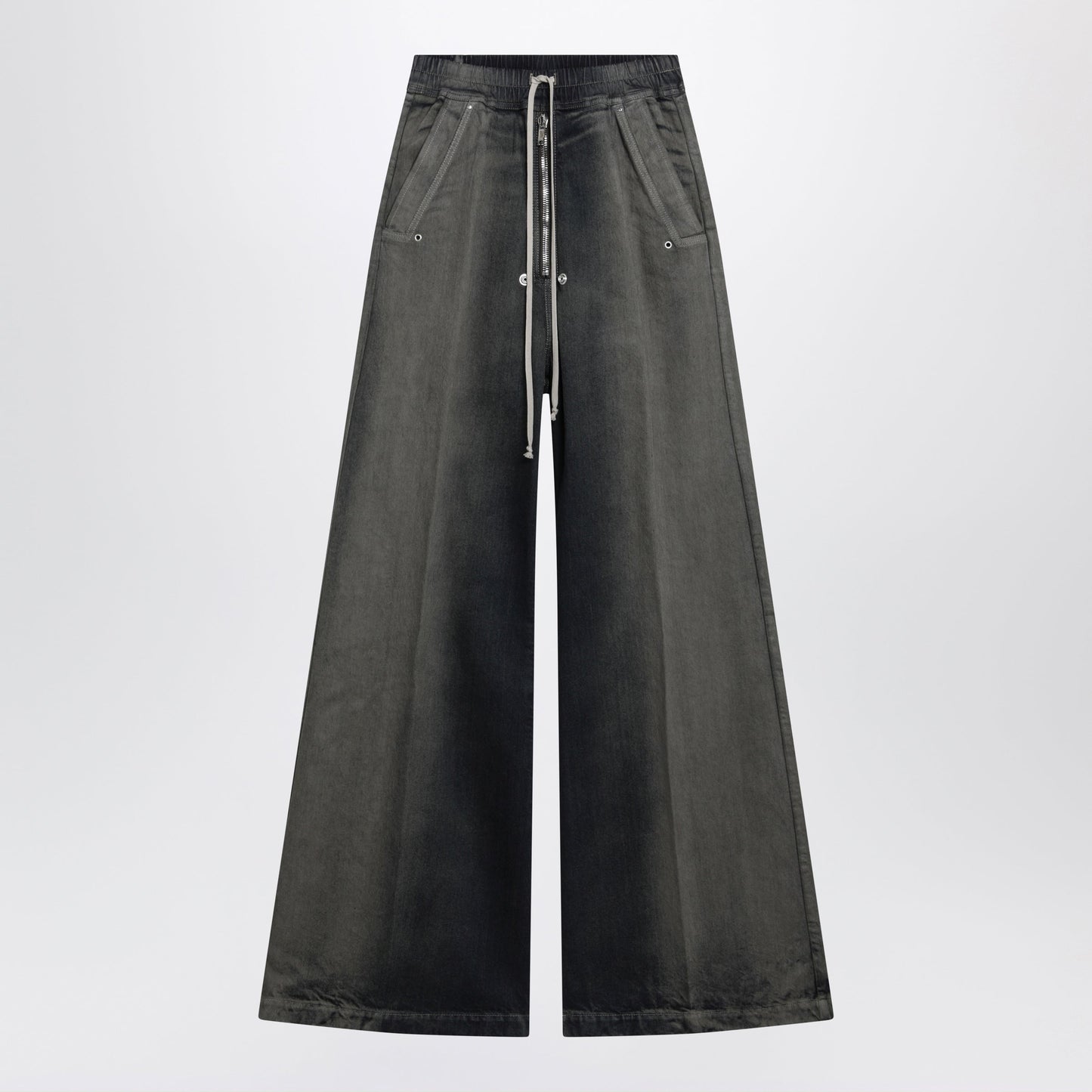 Rick Owens Wide-Leg Pants In Grey Degrade Denim Men RICK OWENS