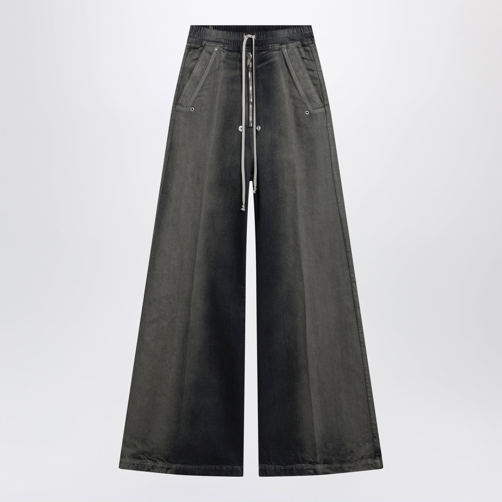 Rick Owens Wide-Leg Pants In Grey Degrade Denim Men RICK OWENS