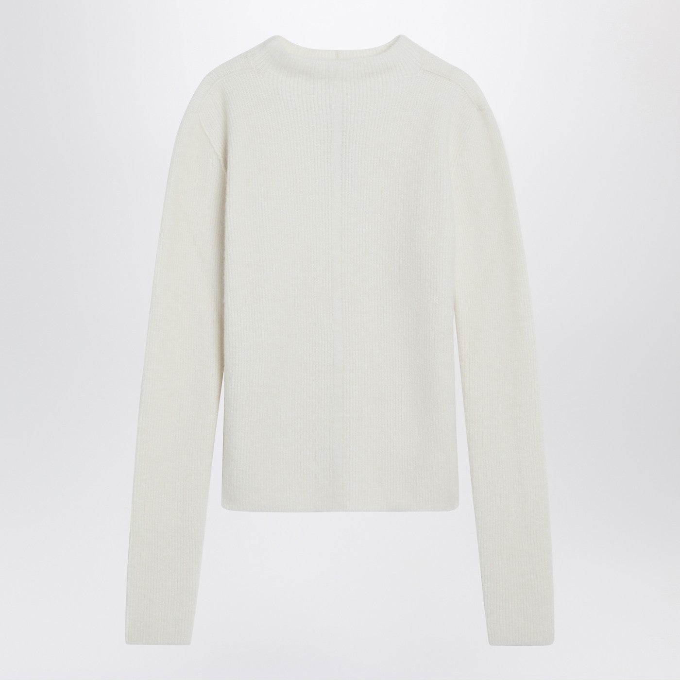 Rick Owens White Ribbed Alpaca Blend Sweater Men RICK OWENS