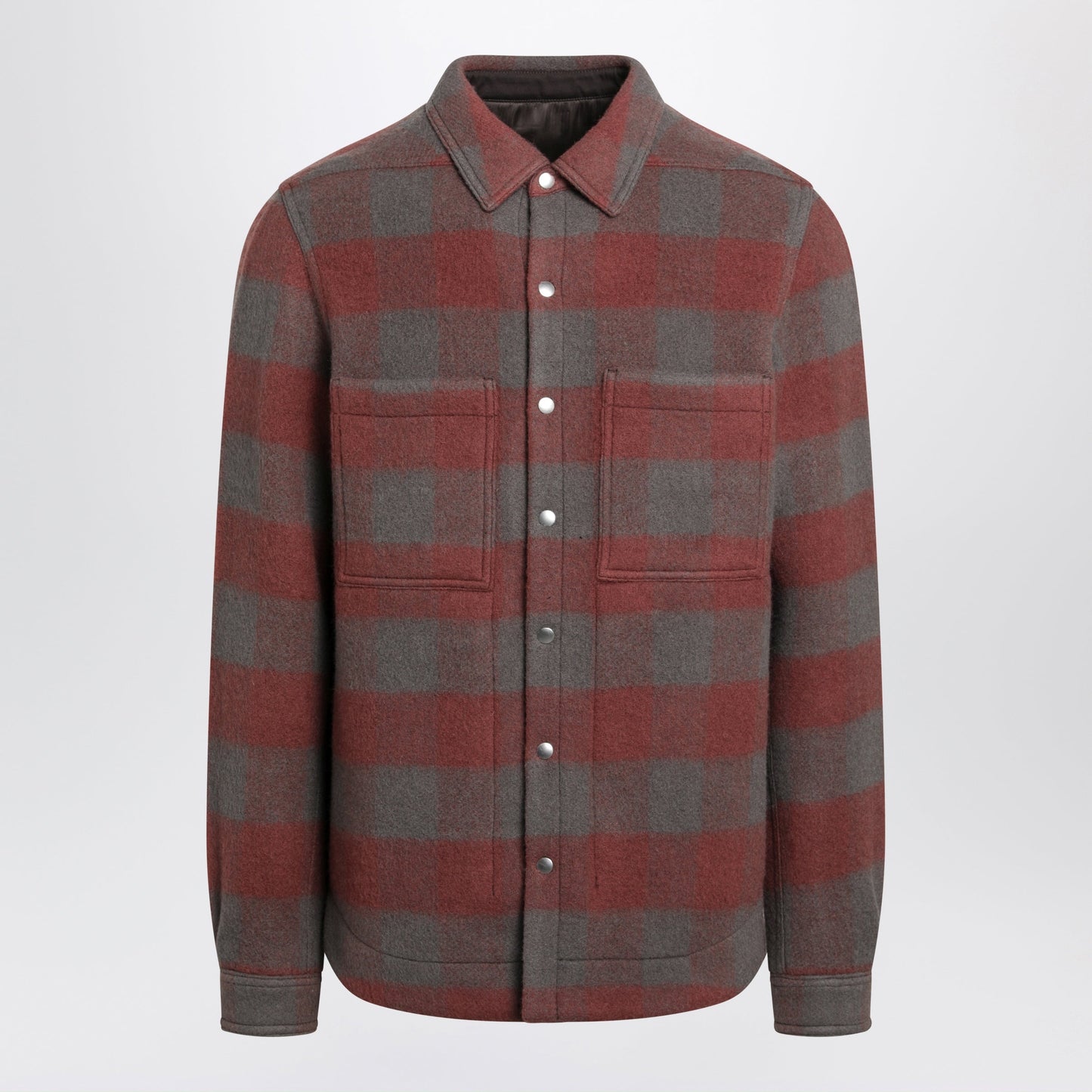 Rick Owens Plaid Wool Shirt-Jacket Men RICK OWENS