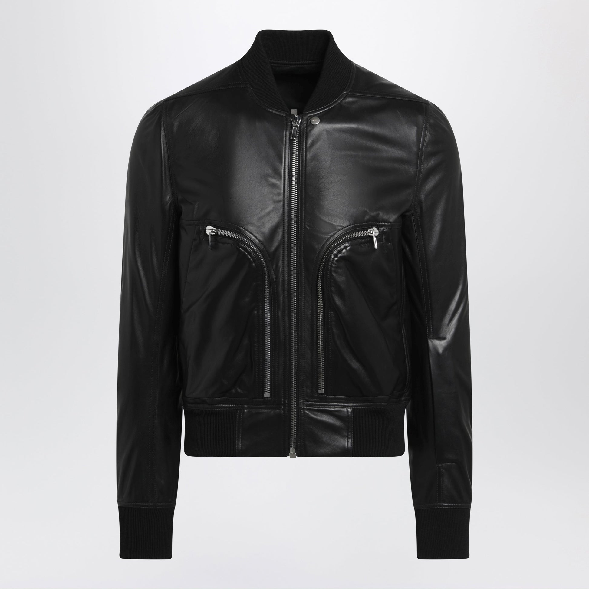 Rick Owens Black Bauhaus Flight Leather Jacket Men RICK OWENS