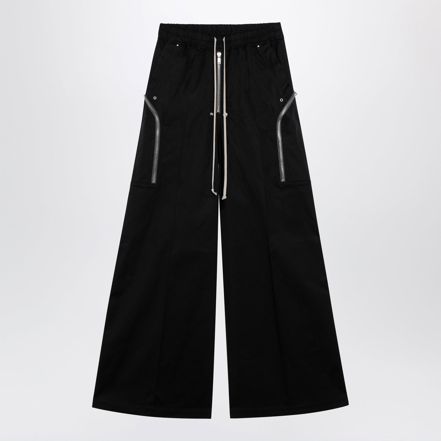 Rick Owens Black Cotton Trousers Men RICK OWENS