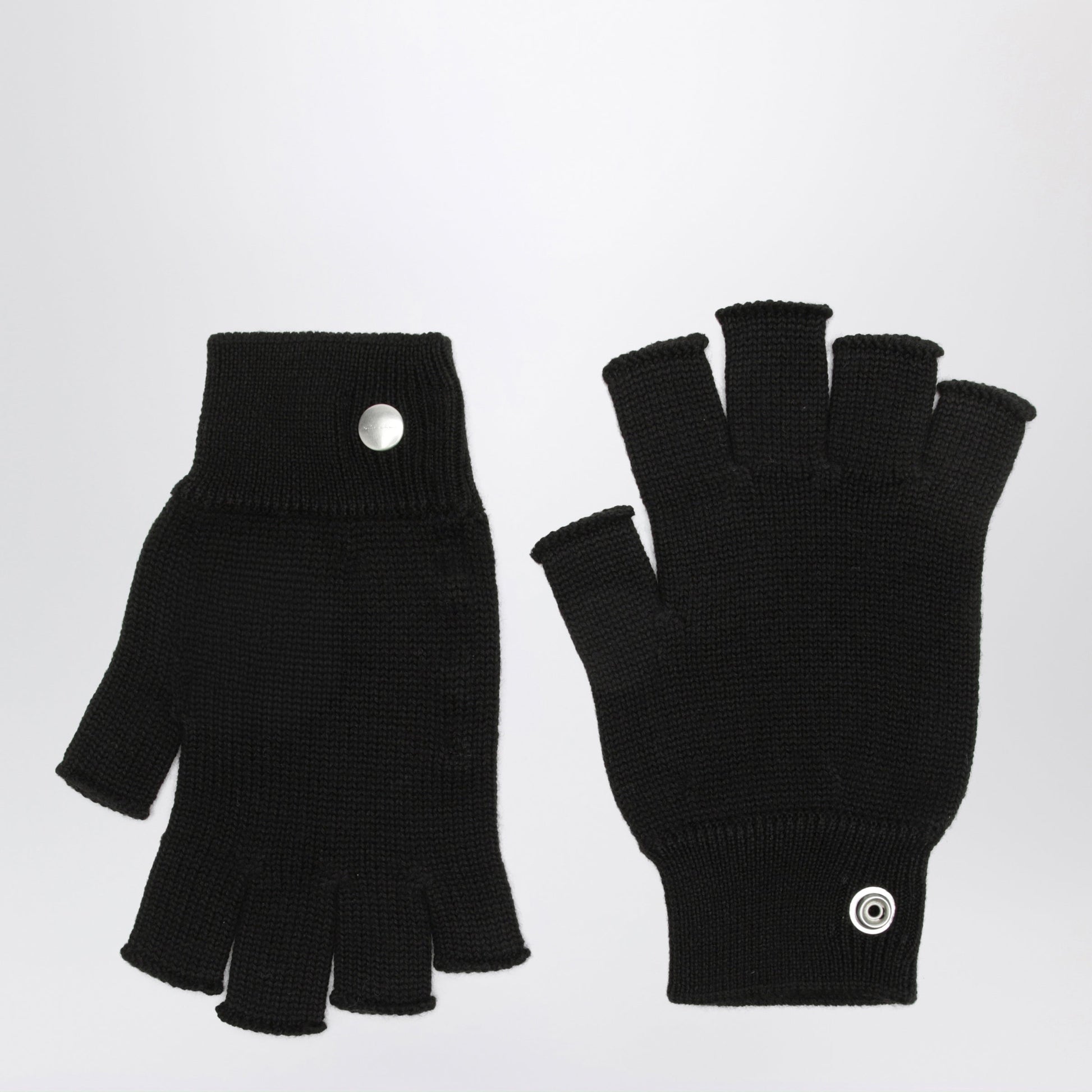 Rick Owens Black Wool Gloves Men RICK OWENS