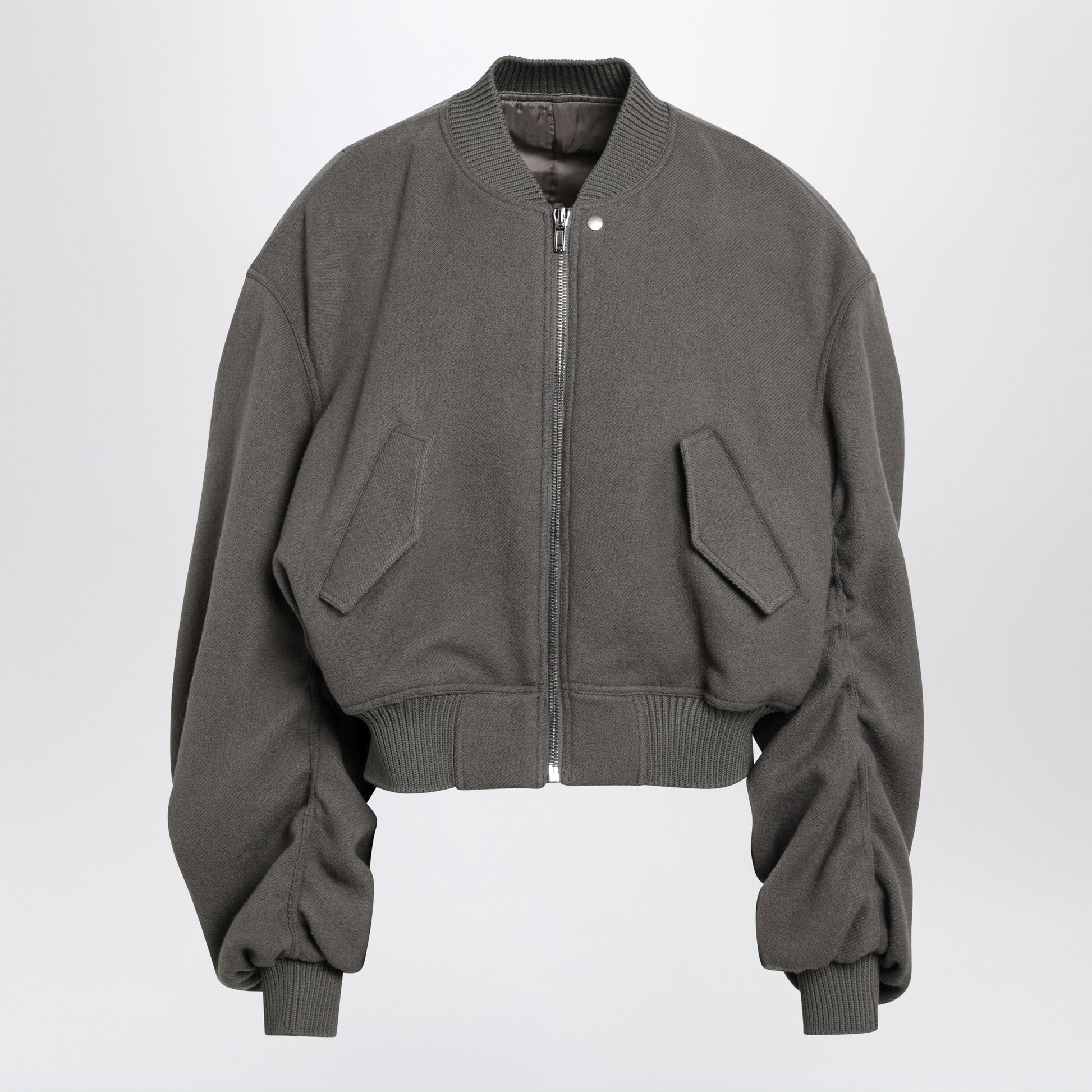 Rick Owens Taupe Tower Secchia Flight Jacket In Wool Men RICK OWENS