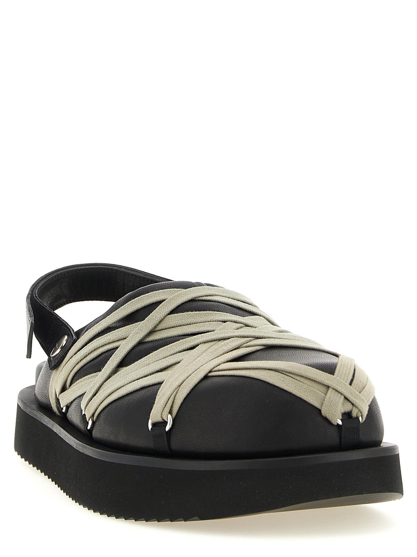 Rick Owens Men 'Padded Megalace Platform' Sabots RICK OWENS