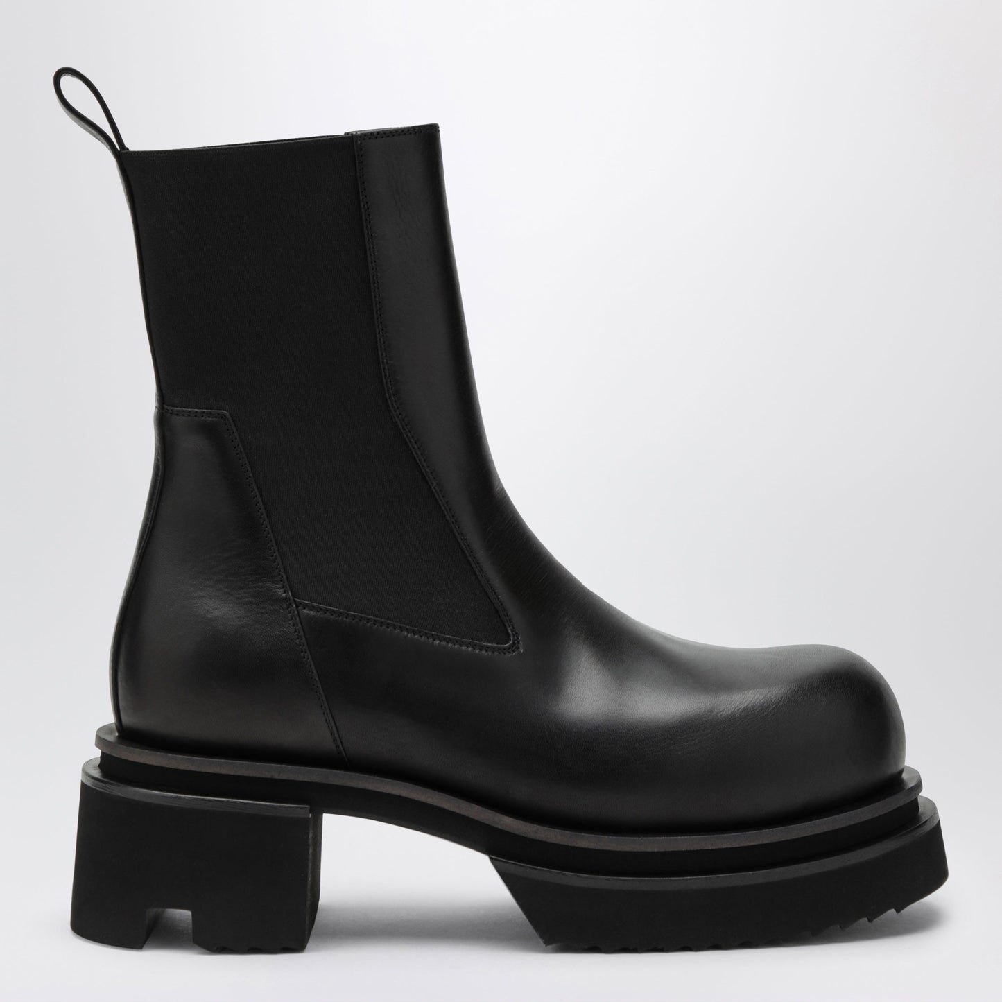 Rick Owens Black Bogun Leather Boots Men RICK OWENS
