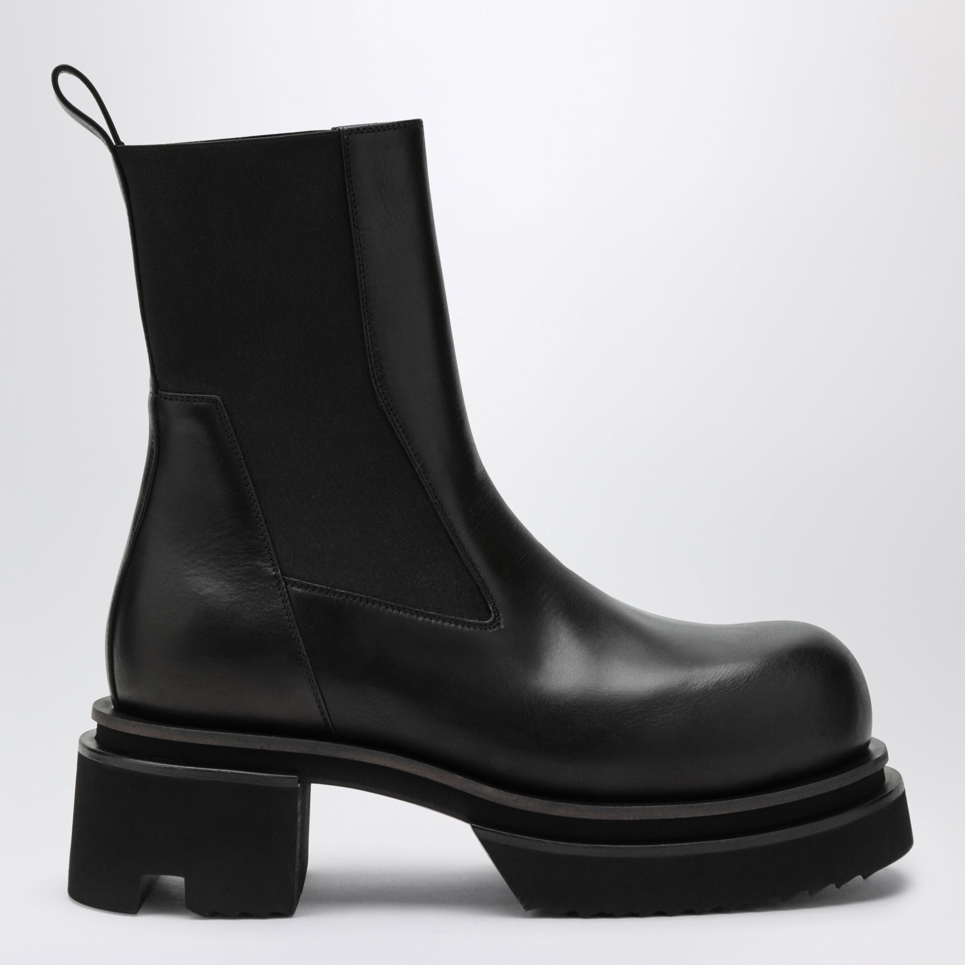 Rick Owens Black Bogun Leather Boots Men RICK OWENS