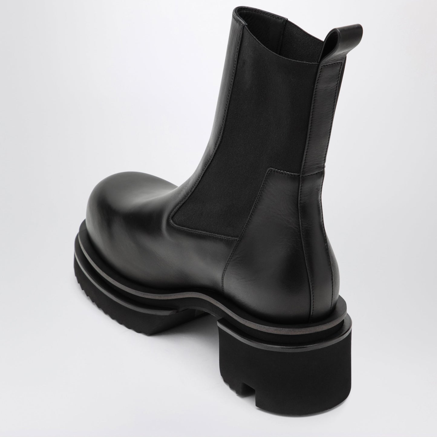 Rick Owens Black Bogun Leather Boots Men RICK OWENS