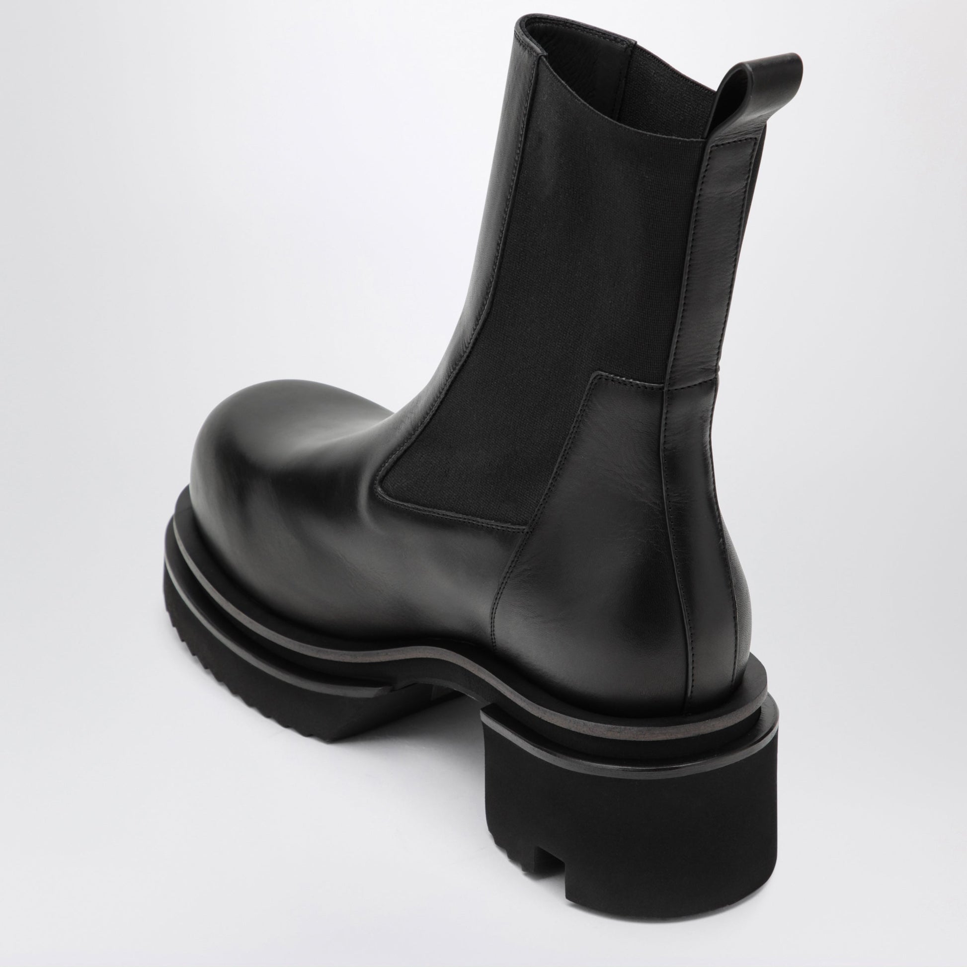 Rick Owens Black Bogun Leather Boots Men RICK OWENS