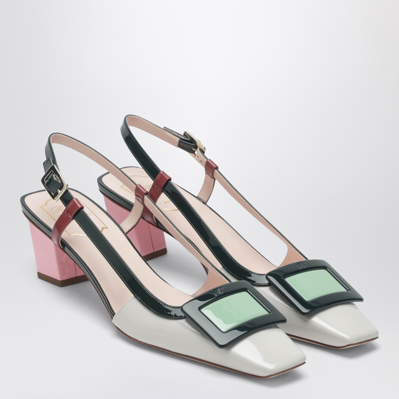 Roger Vivier Belle Vivier Multicolour Patent Leather Slingback Women ROGER VIVIER