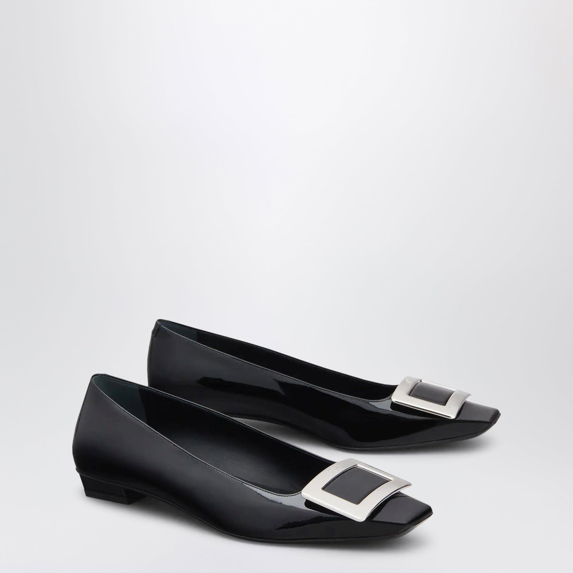 Roger Vivier Belle Vivier Black Patent Leather Ballet Flats Women ROGER VIVIER