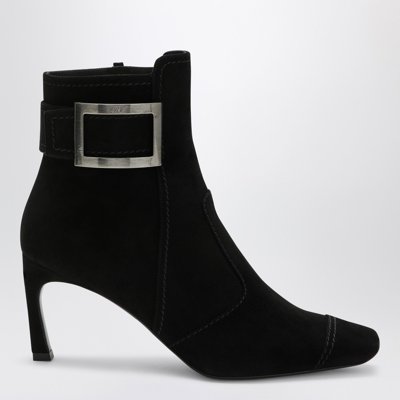 Roger Vivier Black Trompette Suede Ankle Boot Women ROGER VIVIER