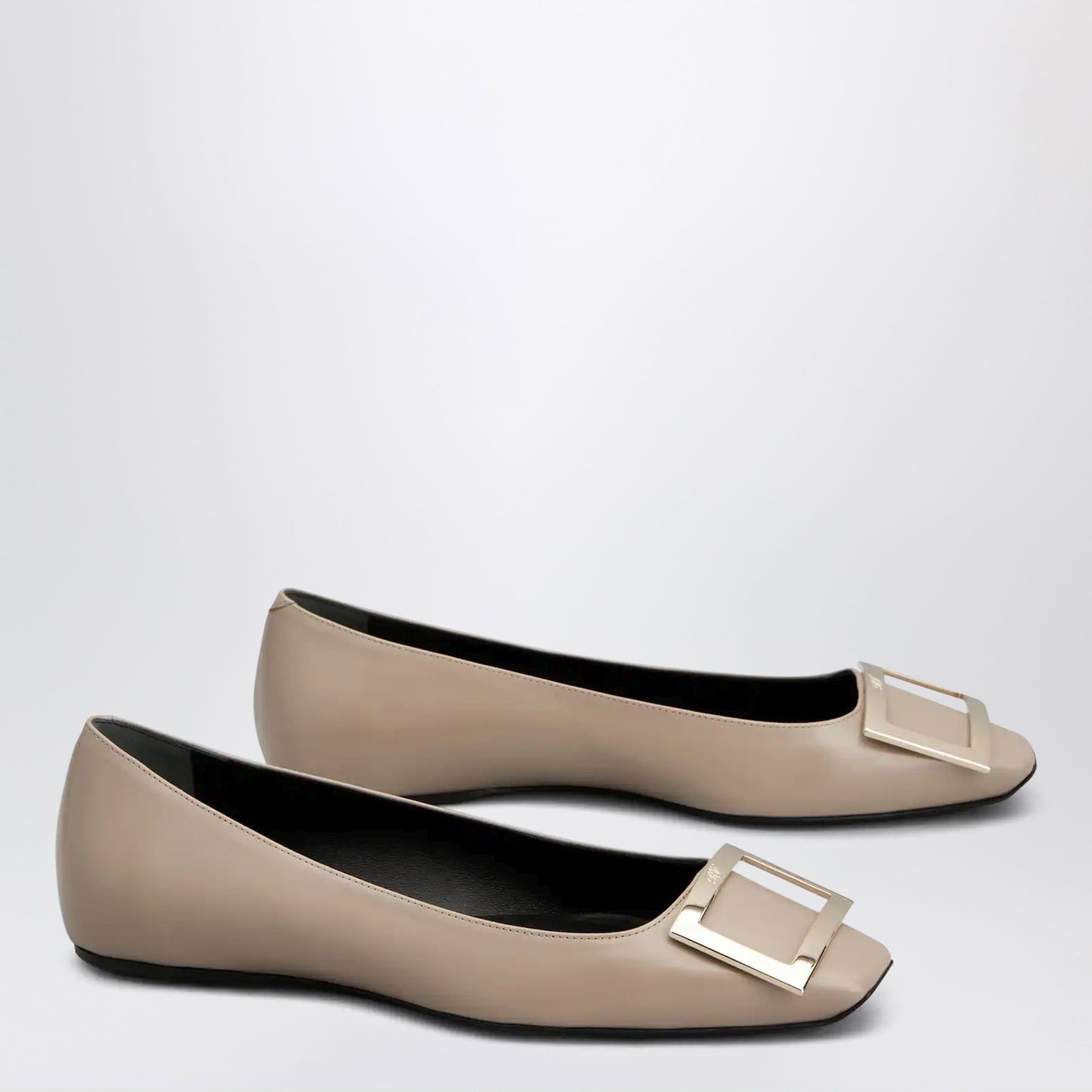 Roger Vivier Beige Trompette Ballerinas In Leather Women ROGER VIVIER