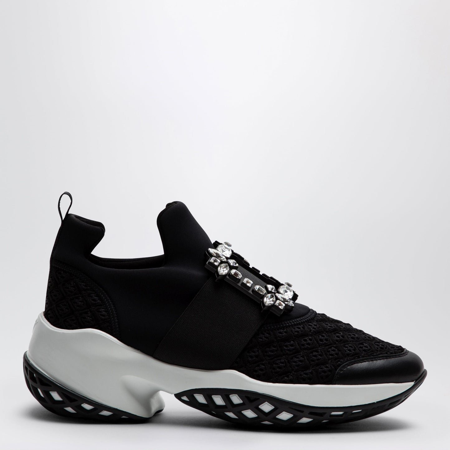 Roger Vivier Black Viv Run Strass Buckle Sneakers Women ROGER VIVIER