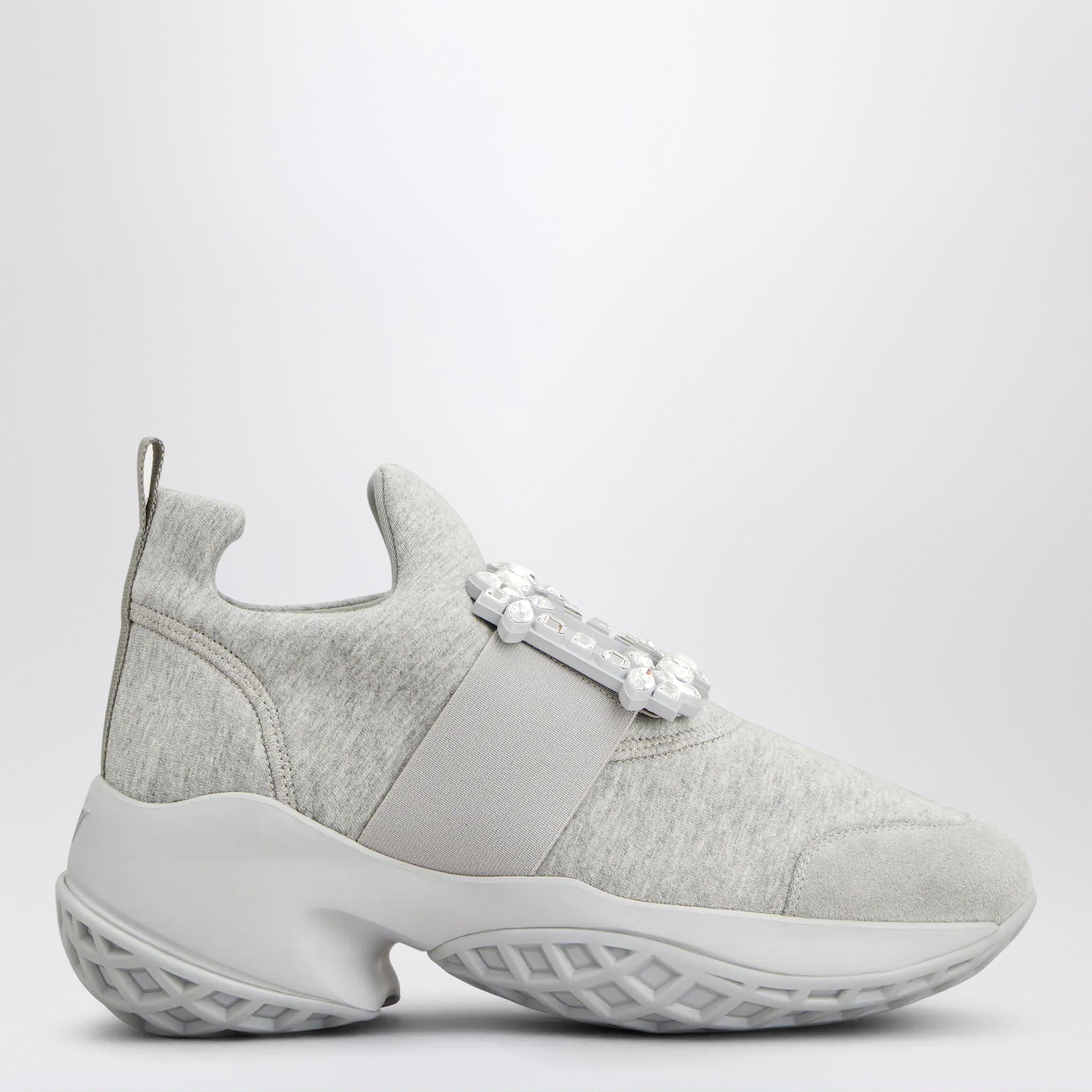 Roger Vivier Viv' Run Sneakers In Grey Jersey Women ROGER VIVIER