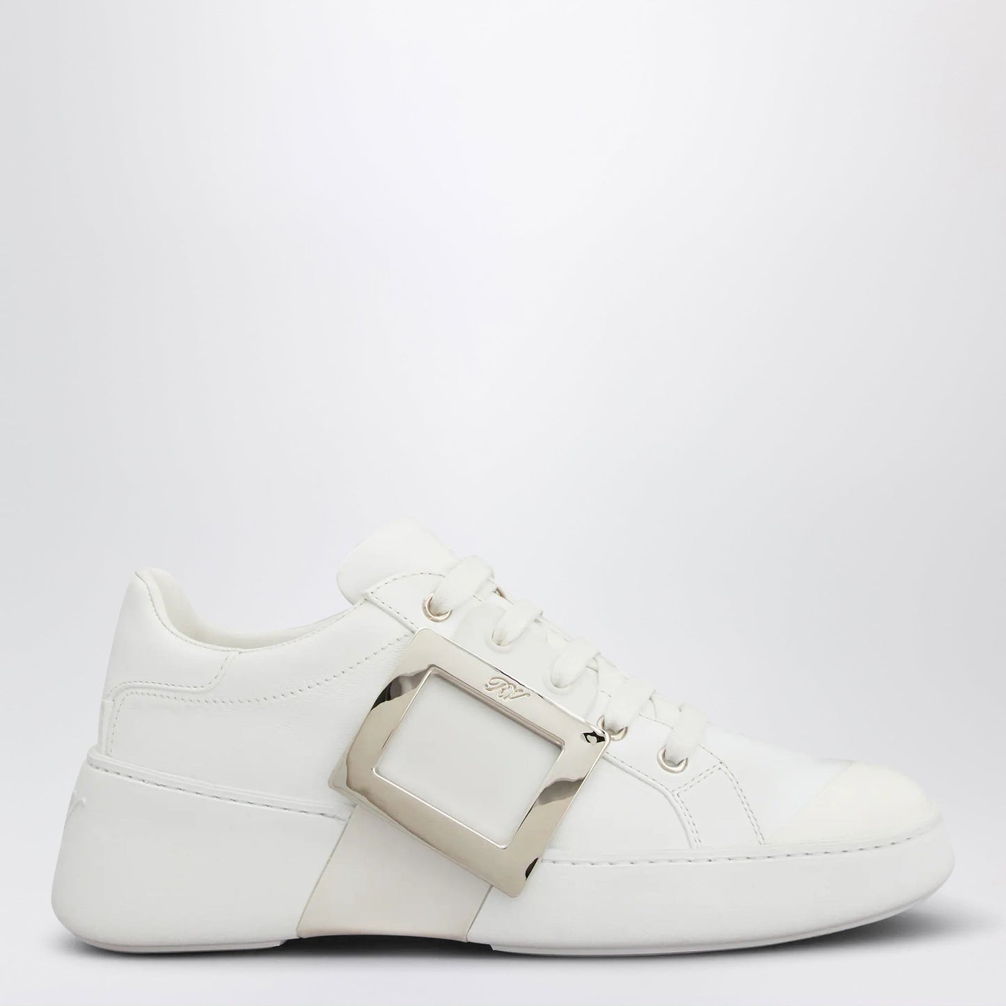 Roger Vivier Viv' Skate Sneakers In White Leather Women ROGER VIVIER