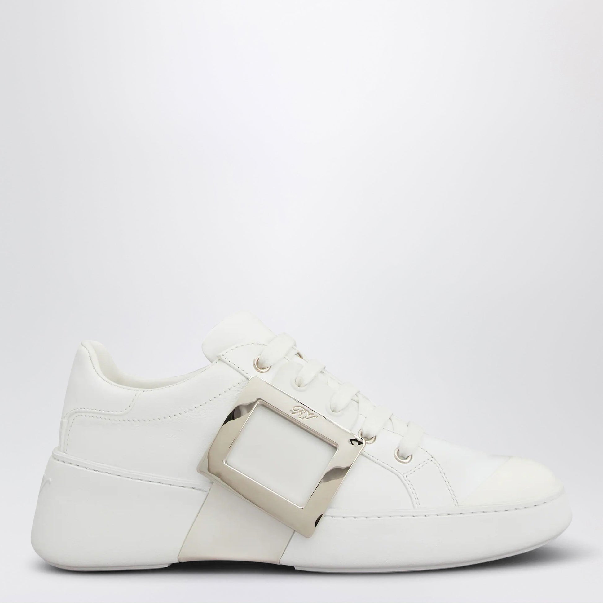 Roger Vivier Viv' Skate Sneakers In White Leather Women ROGER VIVIER