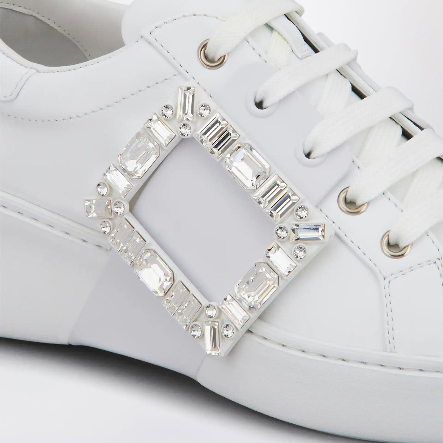 Roger Vivier Viv' Skate Sneakers In White Leather Women ROGER VIVIER