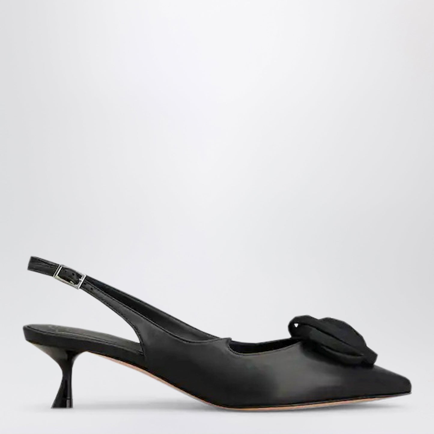 Roger Vivier Rose Vivier Slingback Pumps In Black Leather Women ROGER VIVIER