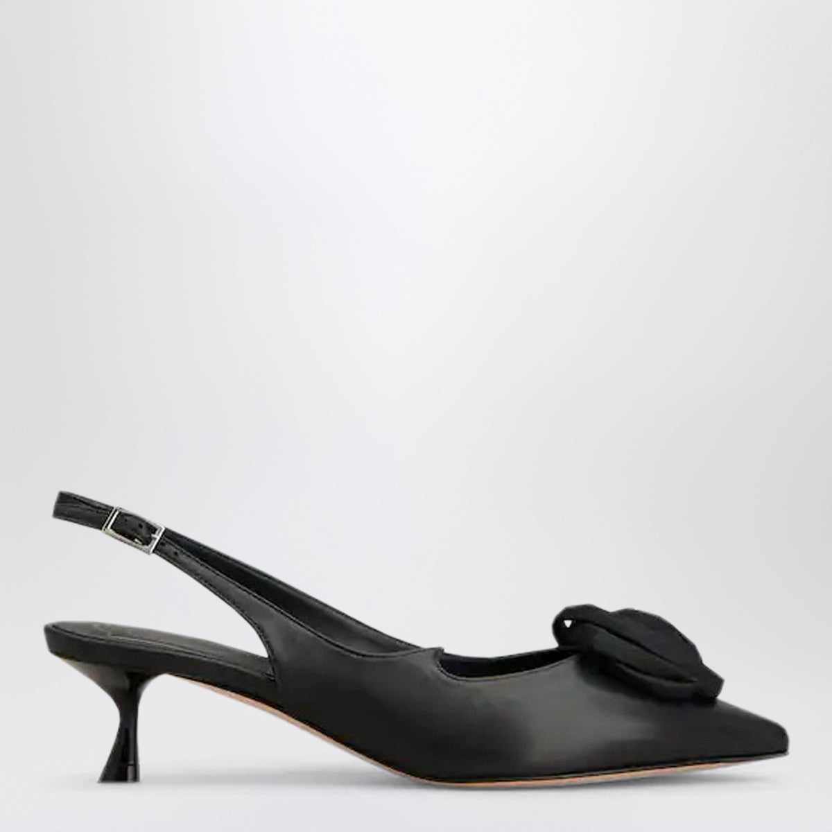 Roger Vivier Rose Vivier Slingback Pumps In Black Leather Women ROGER VIVIER