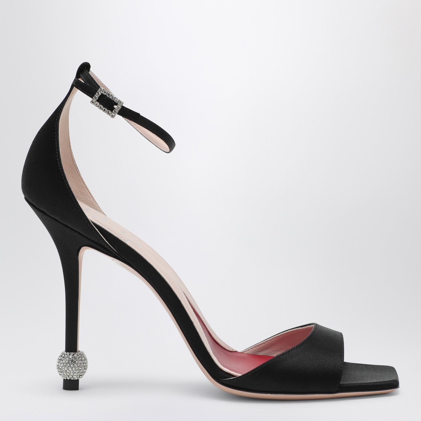 Roger Vivier Black Sandal With Jewelled Heel Women ROGER VIVIER