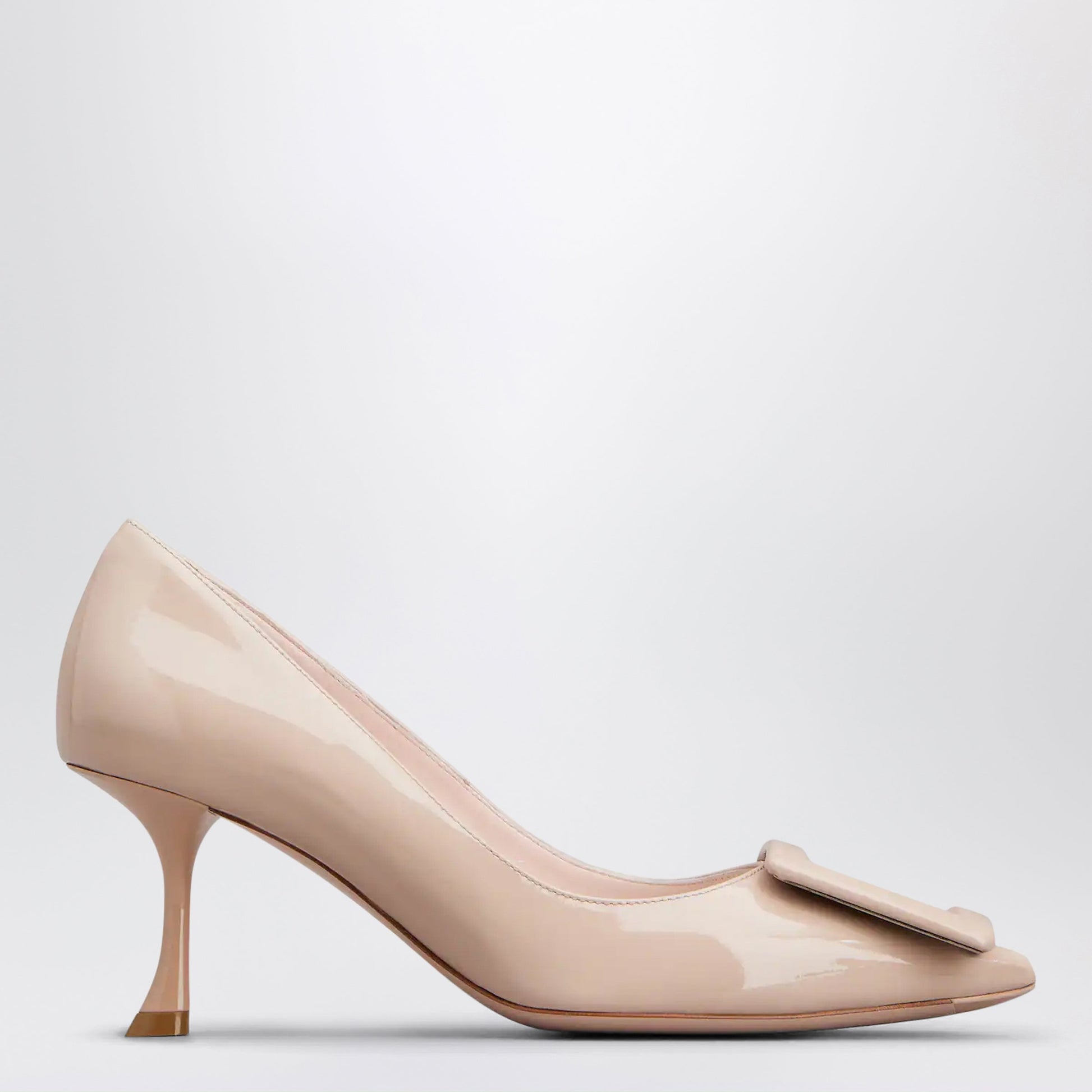 Roger Vivier Viv' In The City Pumps In Beige Patent Leather Women ROGER VIVIER