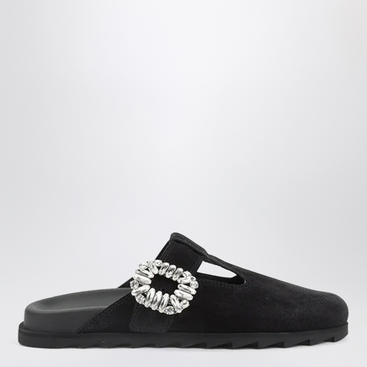 Roger Vivier Black Suede Mule Slidy Viv' Women ROGER VIVIER