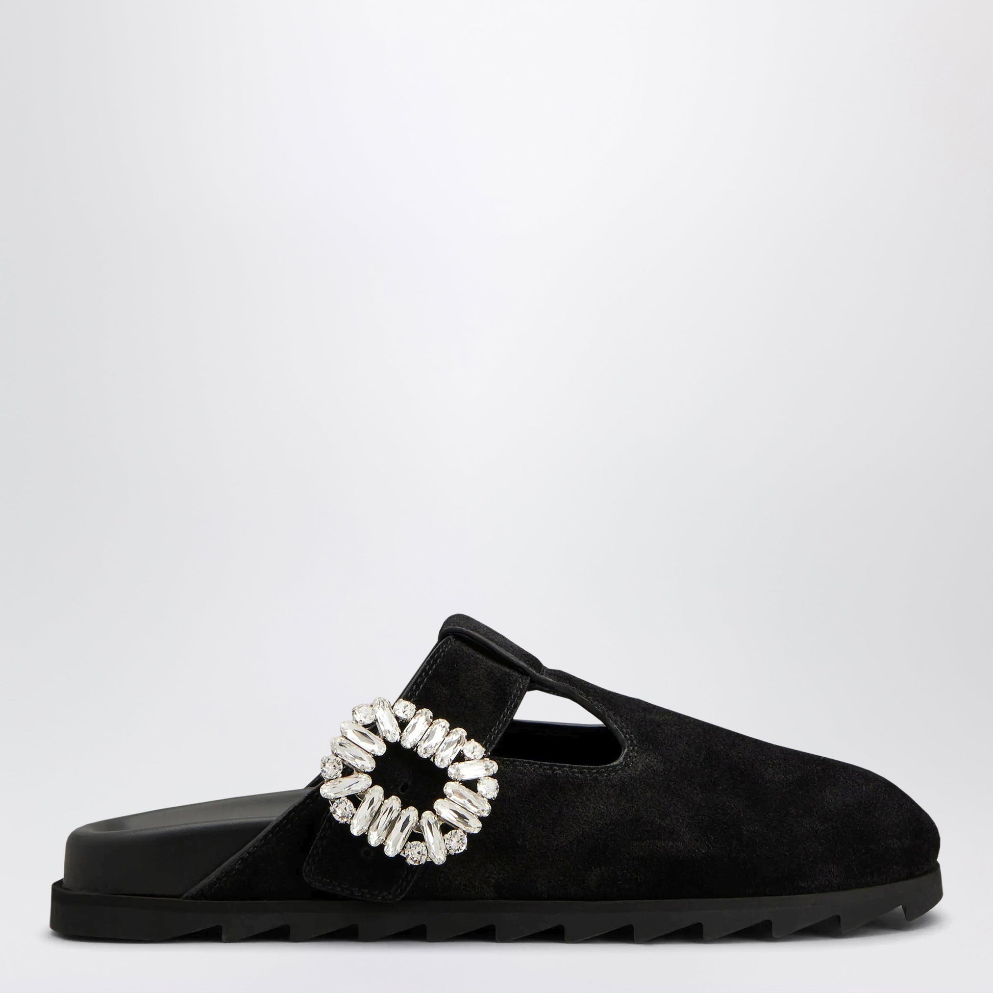 Roger Vivier Black Suede Mule Slidy Viv' Women ROGER VIVIER