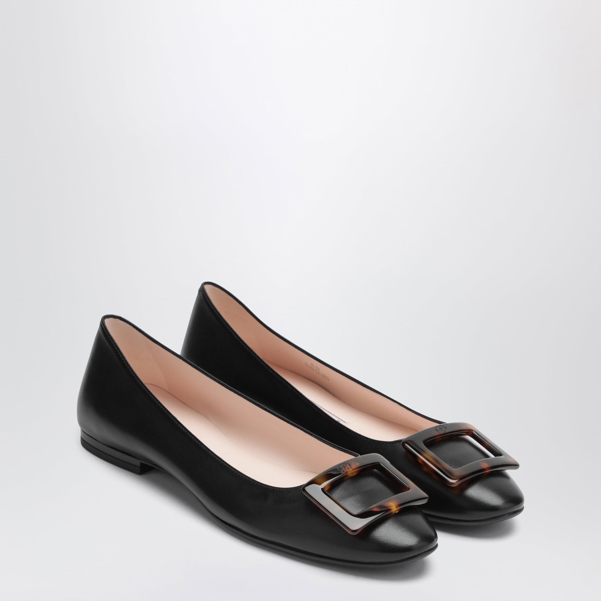 Roger Vivier U Look Ballet Flats In Black Leather Women ROGER VIVIER