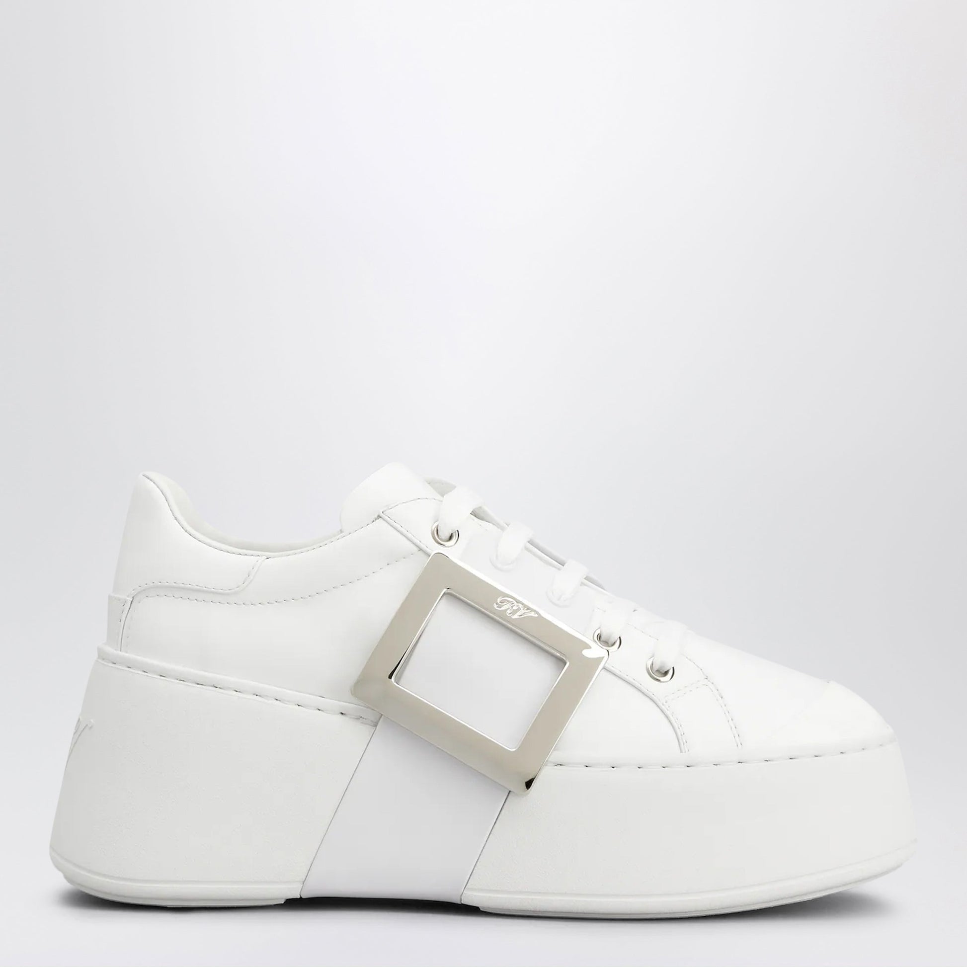 Roger Vivier Viv' Skate Sneakers In White Leather Women ROGER VIVIER