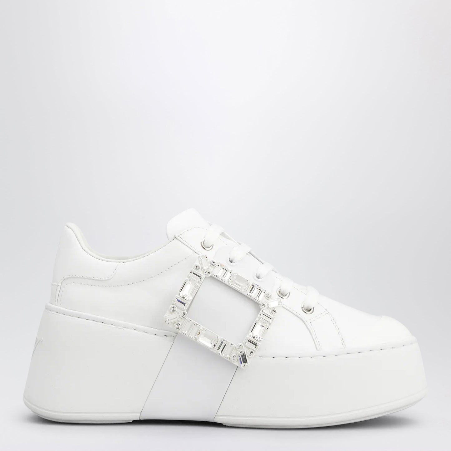 Roger Vivier Viv' Skate Sneakers In White Leather Women ROGER VIVIER