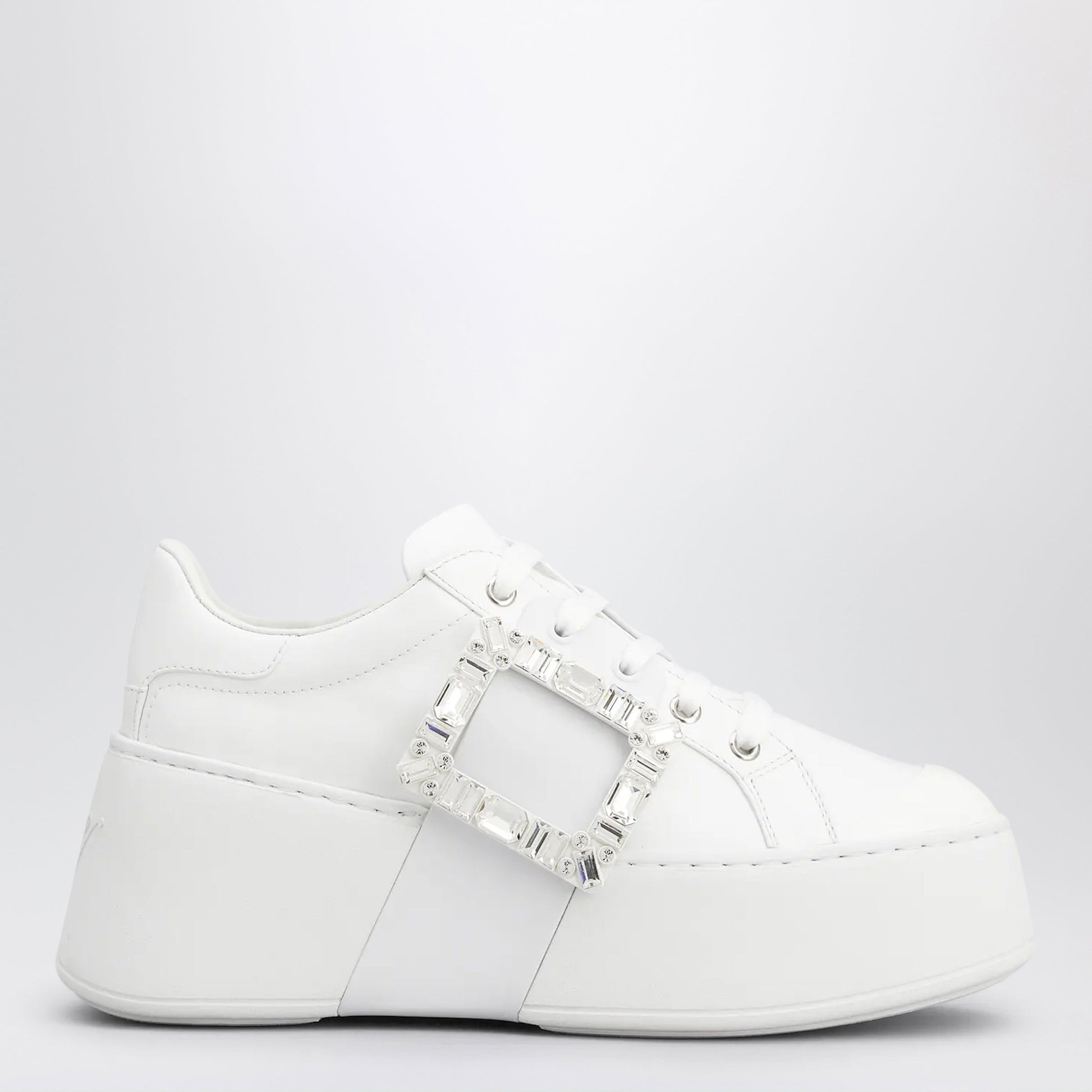 Roger Vivier Viv' Skate Sneakers In White Leather Women ROGER VIVIER
