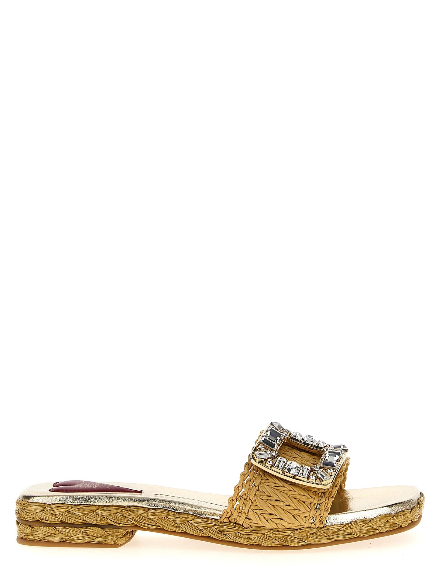 Roger Vivier Women Raffia Jewel Sandals ROGER VIVIER