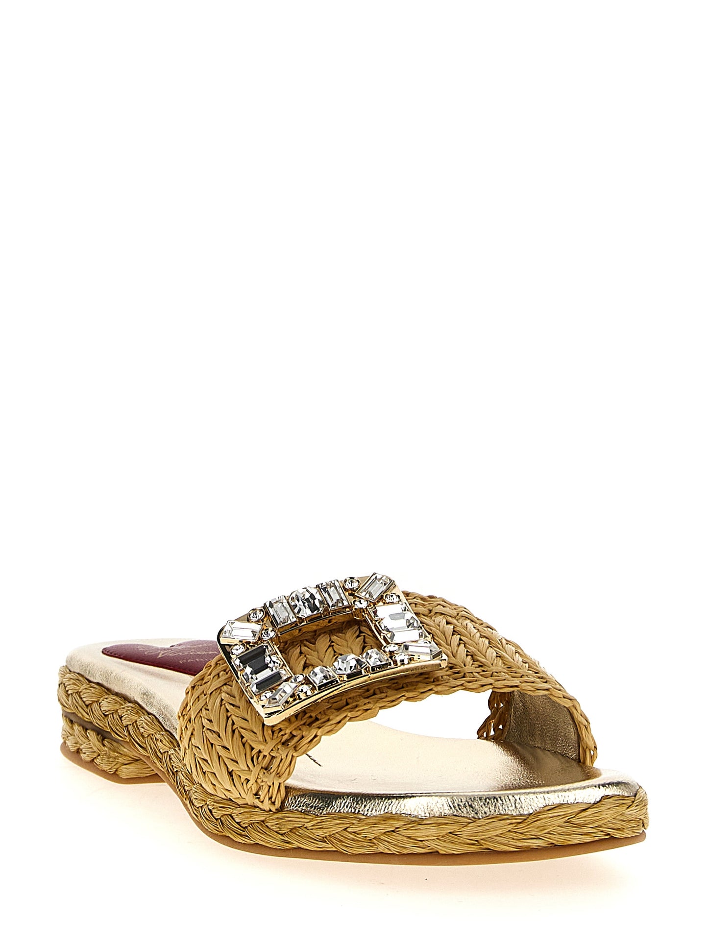 Roger Vivier Women Raffia Jewel Sandals ROGER VIVIER
