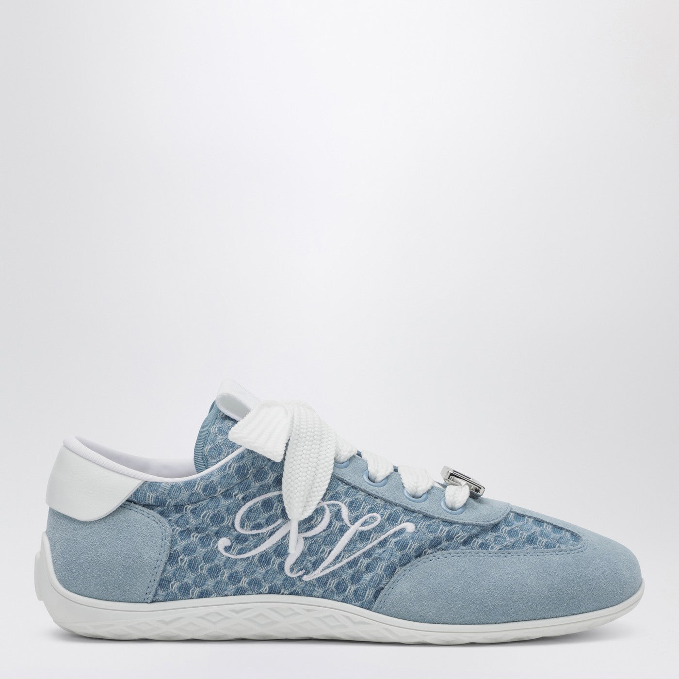 Roger Vivier Viv' Low Sneakers In Sky Blue Women ROGER VIVIER