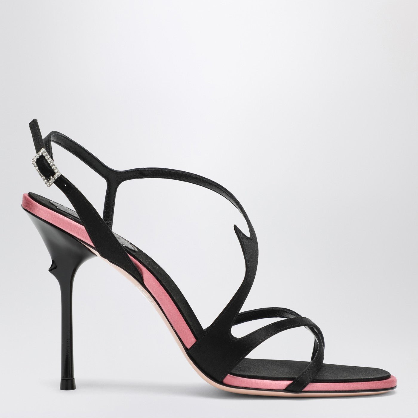 Roger Vivier Black Satin Heeled Sandals Women ROGER VIVIER
