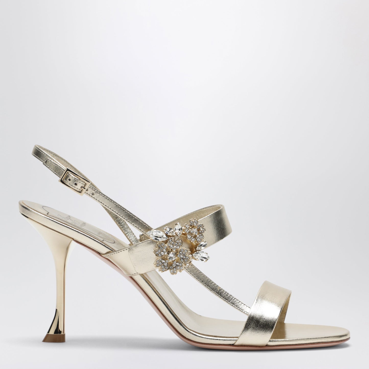 Roger Vivier Gold Leather Efflorescence Sandals Women ROGER VIVIER