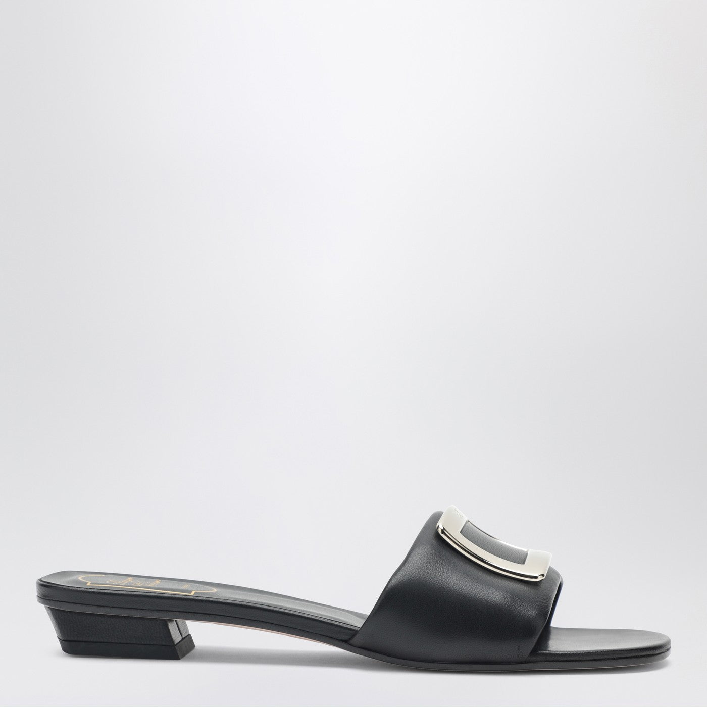 Roger Vivier Square Buckle Leather Slides Women ROGER VIVIER