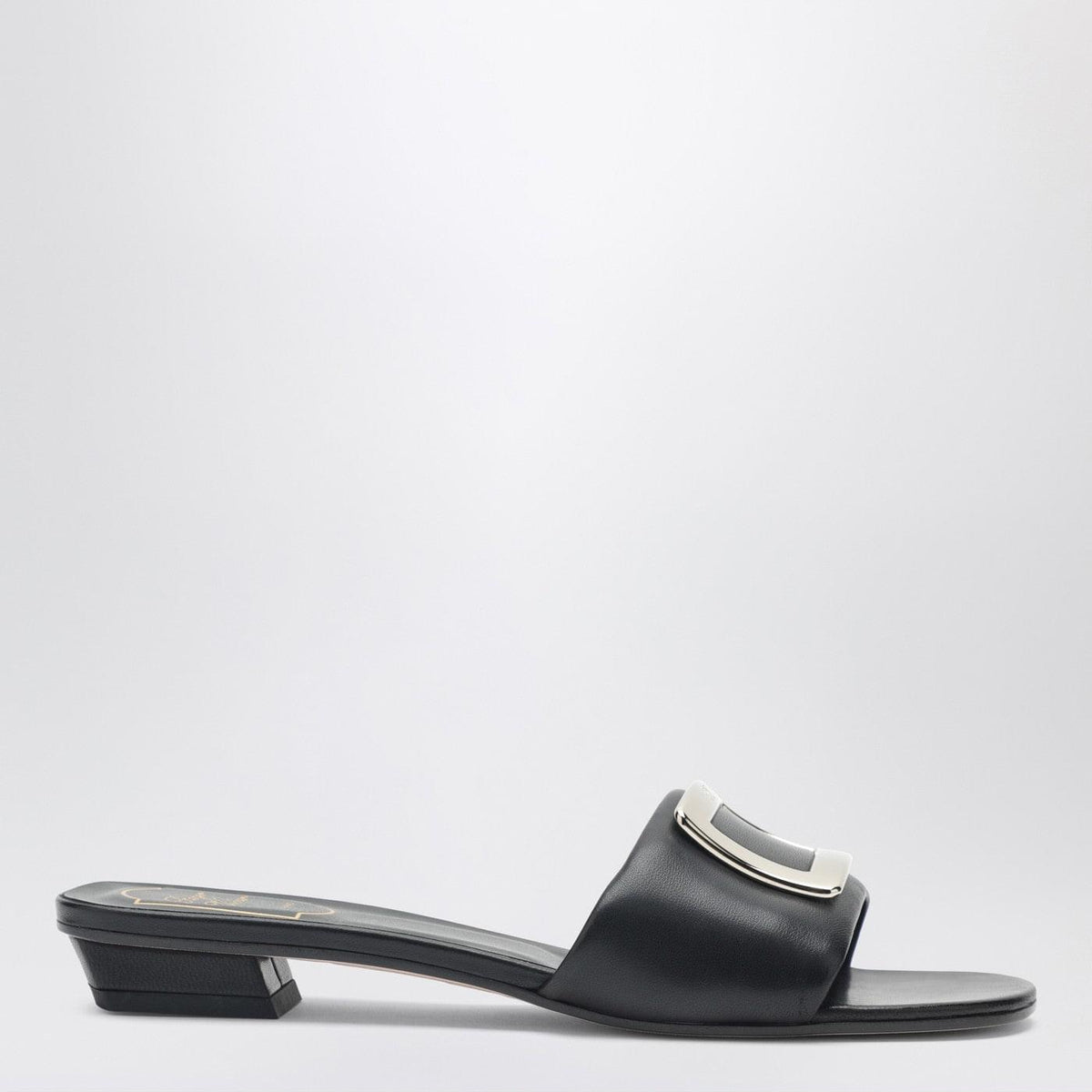 Roger Vivier Square Buckle Leather Slides Women ROGER VIVIER