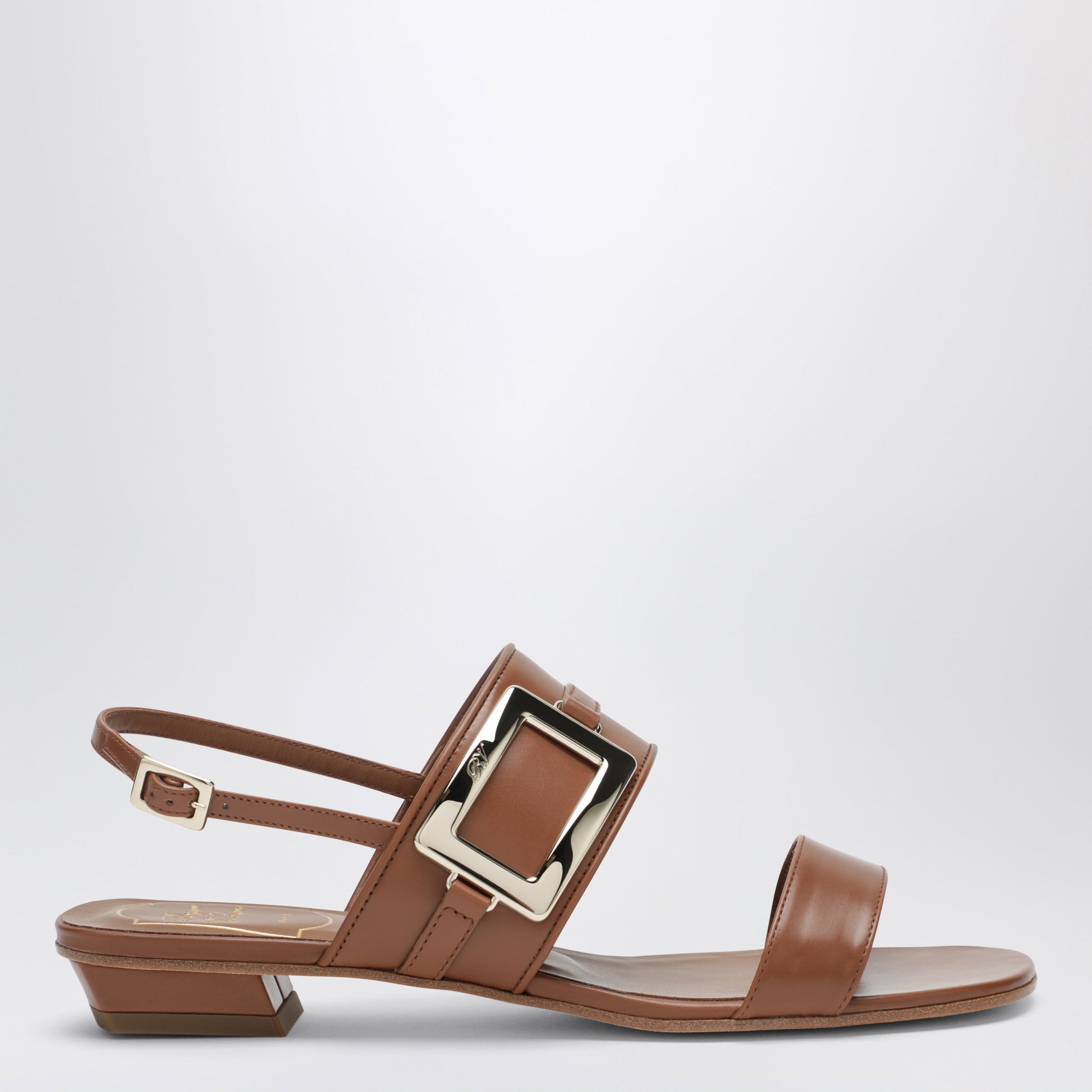 Roger Vivier Belle Vivier Leather Mules Cognac Women ROGER VIVIER
